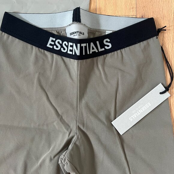NWT - Fear of God Essentials - Khaki Biker Shorts - Size XS - Picture 3 of 5